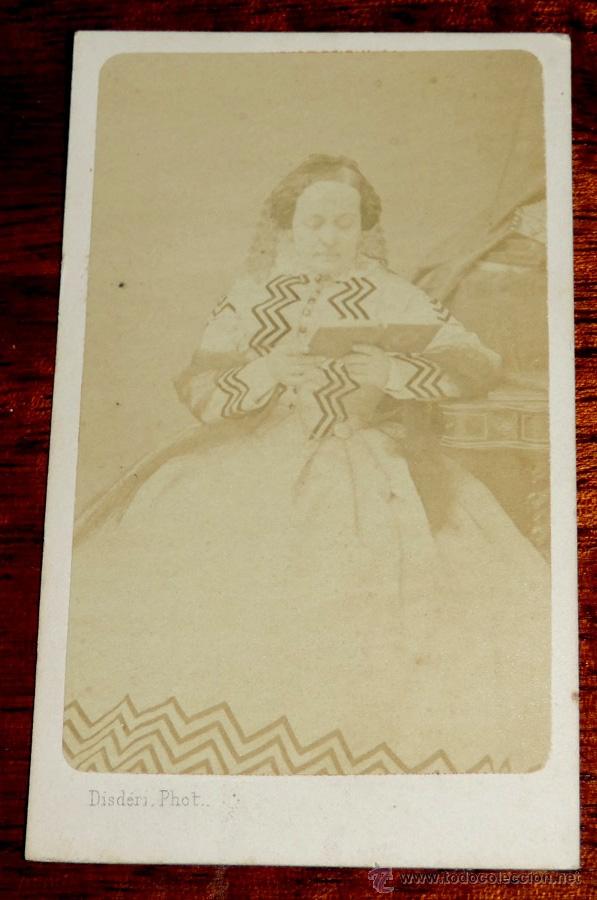 Fotograf&iacute;a antigua: FOTOGRAFIA ALBUMINA TIPO CDV, FOTOGRAFIA DE DISDERI, MIDE 10 X 6 CMS. APROX.