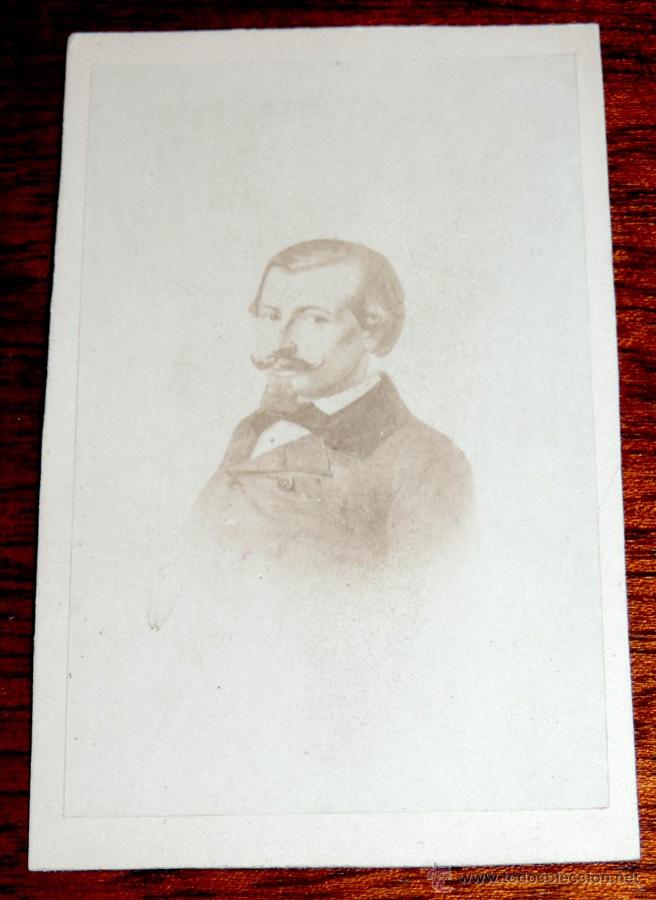 Photographie ancienne: FOTOGRAFIA ALBUMINA TIPO CDV, FERNANDO BOUSSINGAULT Y BLANCO, NO PONE FOTOGRAFO, MIDE 10,5 X 6 CMS.