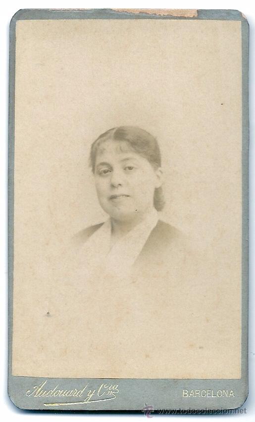 Fotografia antica: 2214 &ndash; FOTOGRAF&Iacute;A  AUDOUARD Y CIA, ANTIGUO RETRATO DE UNA DAMA &ndash; 10.2X6,2 CM