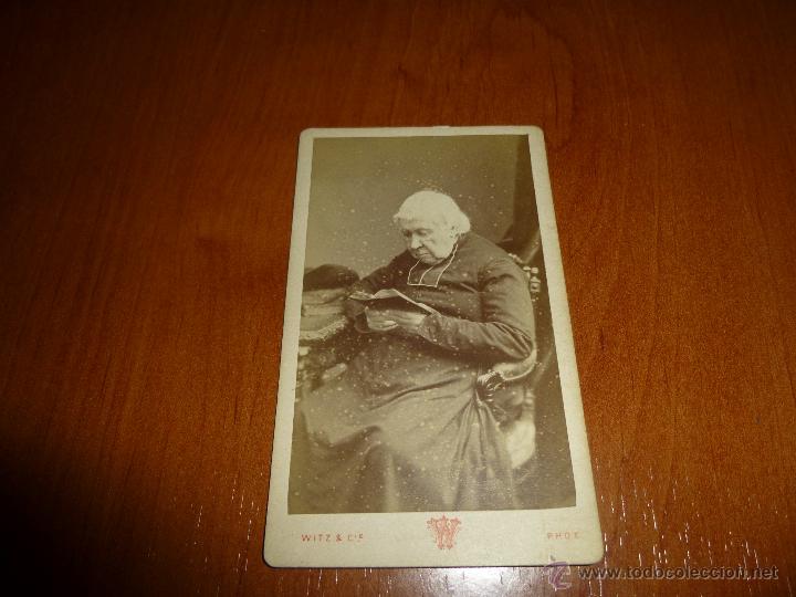 Fotografia antica: fotografia en tarjeta visita del pere martin colinet, photographie witz de rouen, 10,5 x 6,5 cm.