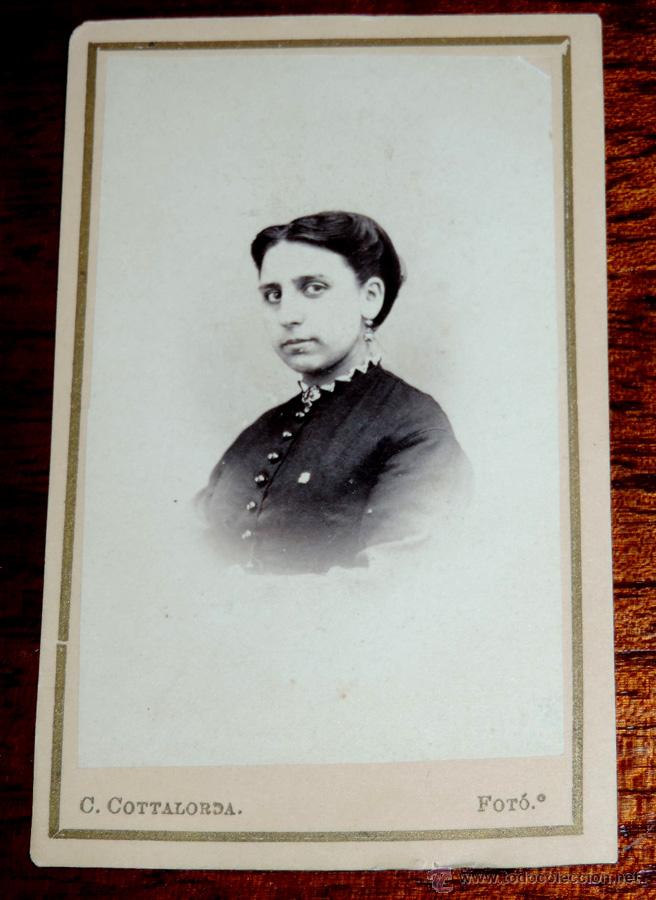 Photographie ancienne: FOTOGRAFIA , CDV, de C. COTTALORDA, CARTE DE VISITE, ALBUMINA 1870 APROX., MIDE 10,5 X 6 CMS. APROXI
