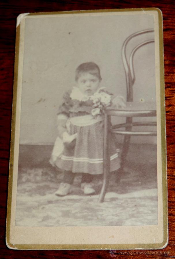 Photographie ancienne: FOTOGRAFIA , CDV, de NI&Ntilde;A, CARTE DE VISITE, ALBUMINA 1870 APROX., MIDE 10,5 X 6 CMS. APROXIMADAMENTE