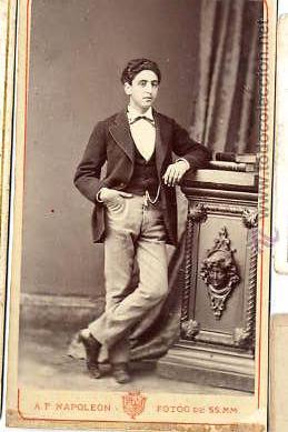Fotografia antica: FOTO NAPOLEON -BARCELONA RETRATO JOVEN C.D.V. CON REVERESO
