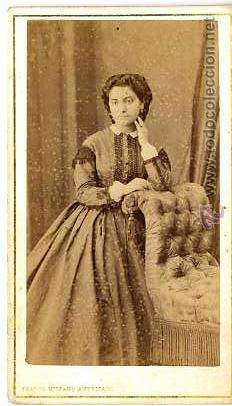 Fotografia antica: FOTO FRANCO HISPANO AMERICANA -BARCELONA RETRATO SE&Ntilde;ORA  C.D.V.  CON REVERSO