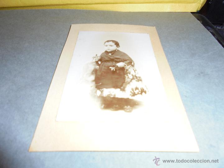 Fotograf&iacute;a antigua: ANTIGUA FOTOGRAFIA NI&Ntilde;A . MONTADA SOBRE CARTULINA DE EPOCA 14X9 CM-.