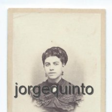 Fotografía antigua: JUMILLA, MURCIA. RETRATO FEMENINO. SIGLO XIX. J. YBAÑEZ MARTÍNEZ. FOTÓGRAFO. HELLÍN, ALBACETE. JA.. Lote 53632530