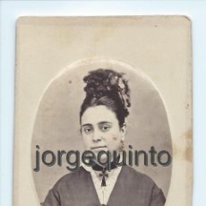 Fotografía antigua: JUMILLA, MURCIA. RETRATO FEMENINO. SIGLO XIX. FOTÓGRAFO DESCONOCIDO. JA.