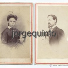 Fotografía antigua: LOTE DE 2 RETRATOS. JUMILLA, MURCIA. SIGLO XIX. JOSÉ COMONTES FOTÓGRAFO. MURCIA.. Lote 53554345