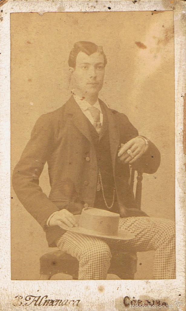 Fotografía antigua: FOTO CARTA DE VISITA. RETRATO DE CABALLERO CORDOBÉS.CA.1885-1890. FOT. E.ALMENARA. CÓRDOBA. - Foto 1 - 58207273