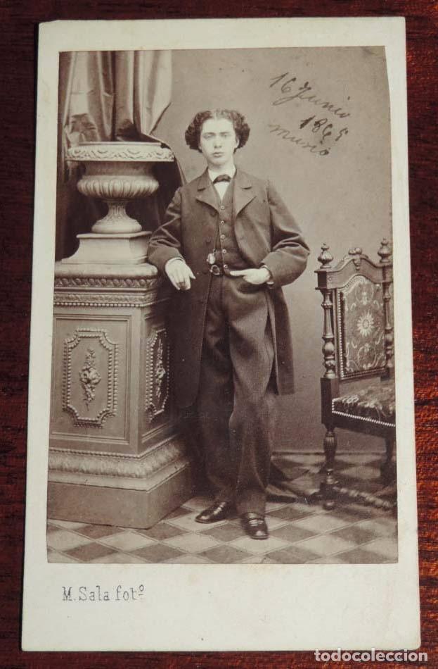 Antique Photography: FOTOGRAFIA CDV ALBUMINA DE CABALLERO, CARTE DE VISITE, FOTOGRAFO M. SALA DE BARCELONA, MIDE 10,5 X 6