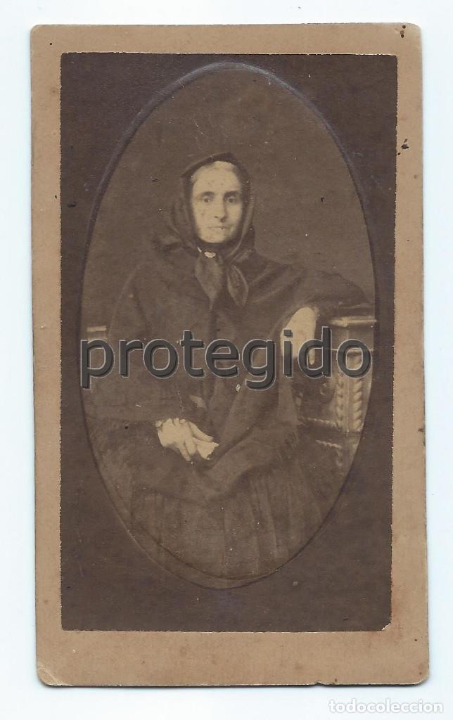 Photographie ancienne: CDV. RETRATO. ANCIANA. SIGLO XIX. FOT&Oacute;GRAFO DESCONOCIDO.