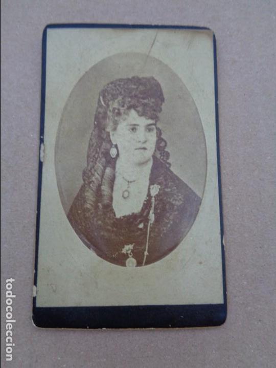 Antique Photography: retrato cdv de se&ntilde;orita - fotografo desconocido - sobre 1860