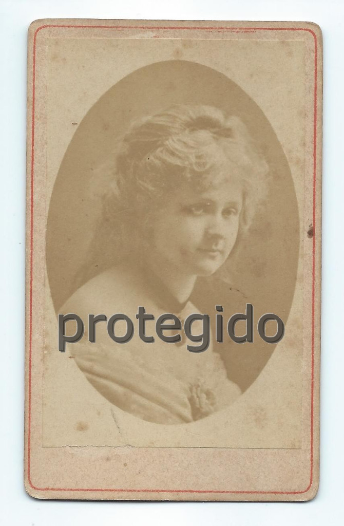 Photographie ancienne: CDV. RETRATO. PRINCESA POR IDENTIFICAR. FOT&Oacute;GRAFO MONOGRAMA - P - VER PARTE POSTERIOR.