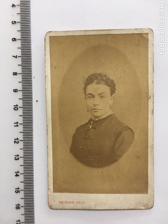 Antique Photography: TARJETA ESTABL. FOTOG. DELSART PHOT. H. 1900?