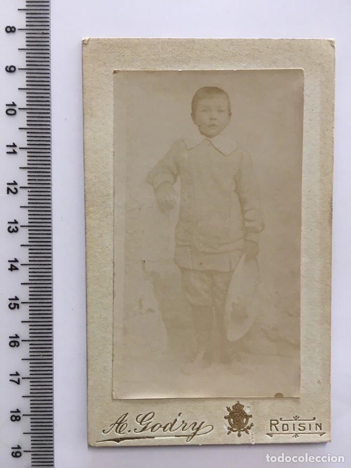 Antique Photography: TARJETA ESTABL. FOTOG. A. GODRY. ROISIN (B&Eacute;LGICA). H. 1900?