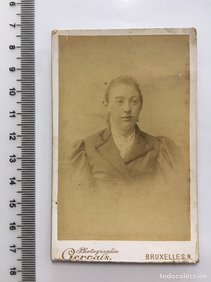 Antique Photography: TARJETA. ESTABL. FOTOG. GERVAIS. BRUXELLES. H. 1900?