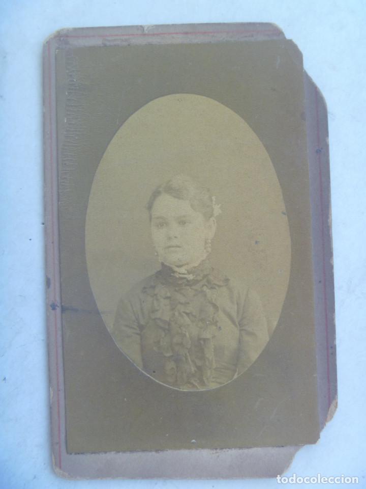 Fotograf&iacute;a antigua: CDV DE SE&Ntilde;ORITA ESPA&Ntilde;OLA DEL  SIGLO XIX