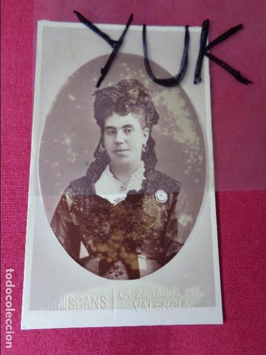 Fotograf&iacute;a antigua: FOTOGRAFIA DE MUJER --- FOTOGRAFO GENISCANS Y COMPA&Ntilde;IA - VALENCIA- CON SU PAPEL PROTECTOR