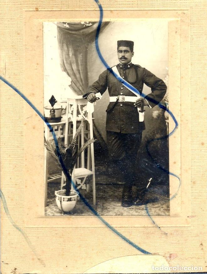 Fotograf&iacute;a antigua: FOTO JAIMESBERT PRETUS - MAHON RETRATO MILITAR  CON REVERSO SELLO DEL FOTOGRAFO