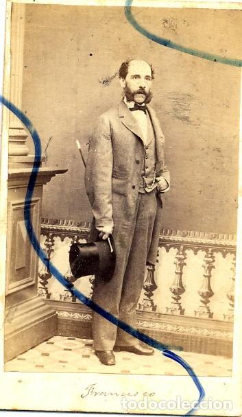 Fotograf&iacute;a antigua: FOTO  M.H.KIMBALLNEW-YORK RETRATO SE&Ntilde;OR C.D.V.  CON REVRSO