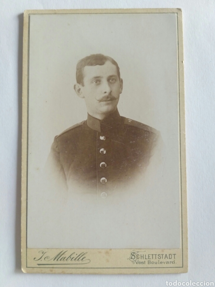 Photographie ancienne: Fotograf&iacute;a, carta de visita. J. Mabille. Schlettstadt, Alemania, ff. s. XIX.