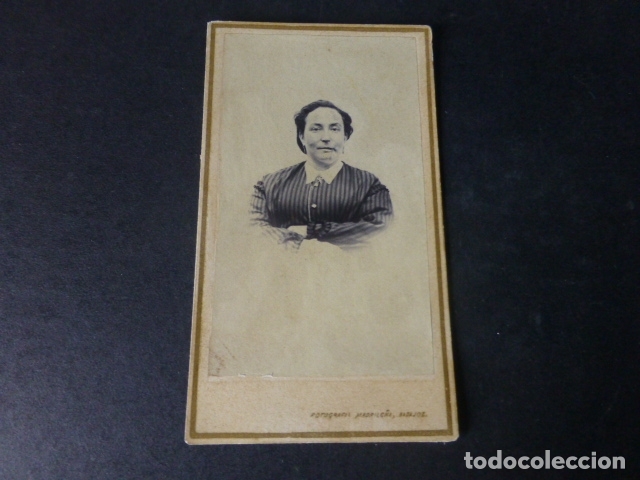 CARTE DE VISITE BADAJOZ ANGULO FOTOGRAFO FOTOGRAFIA MADRILEÑA RETRATO DE DAMA HACIA 1865 (Fotografía Antigua - Cartes de Visite)