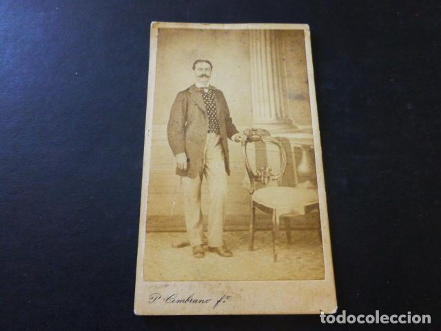 Fotografía antigua: ANTEQUERA MALAGA RETRATO DE JOSE TRUJILLO PLACIDO CEMBRANO FOTOGRAFO CARTE DE VISITE HACIA 1865 - Foto 1 - 183581008