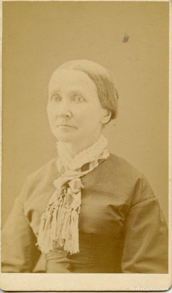 Photographie ancienne: Carta de visita. Mujer mayor. Hoover Photographer. Cartland, N.Y.