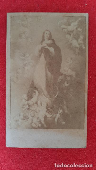 Antique Photography: FOTOGRAFIA TARJETA CARTA VISITA FOTO VIRGEN INMACULADA RAFAEL ROCAFULL CADIZ ORIGINAL ,TV2738