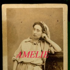 Fotografía antigua: AMÉLIE - DANSEUSE - BAILARINA - FOTOGRAFIA DISDERI - 1870'S. Lote 215261652