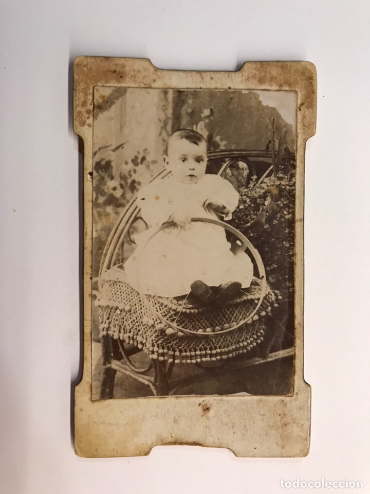 Antique Photography: FOTOGRAF&Iacute;A ANTIGUA. NI&Ntilde;OS.., Marivi y su peque&ntilde;o aro.., Retrato de Estudio An&oacute;nimo (fin Siglo XIX)
