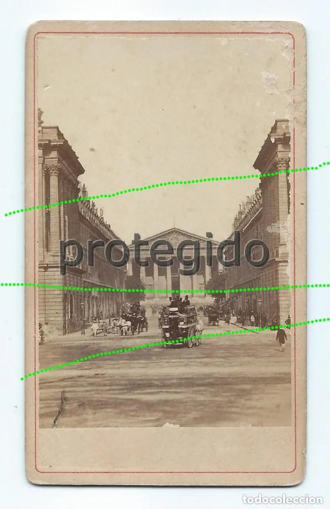 Photographie ancienne: CDV. LA MADELEINE, PARIS. SIGLO XIX. PAPETERIE ORIENTALE GOHIER. 12. BOUL. MONTMARTRE. PARIS.