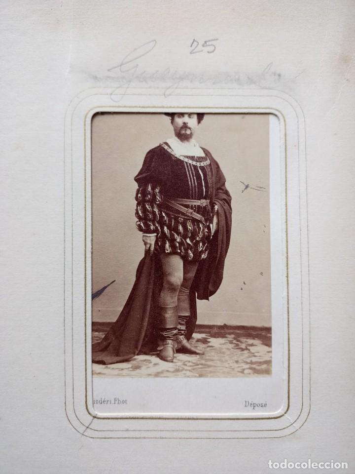 Fotografía antigua: FOTO ALBUMINA CDV OPERA tenor Louis gueymard FRANCIA PALAIS ROYAL FOT DISDERI GIROUX PARIS - Foto 2 - 260468095