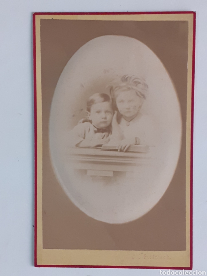Fotografia antica: Carte de visite. Fot&oacute;grafo G. Pohlnisch. Finales s. XIX.