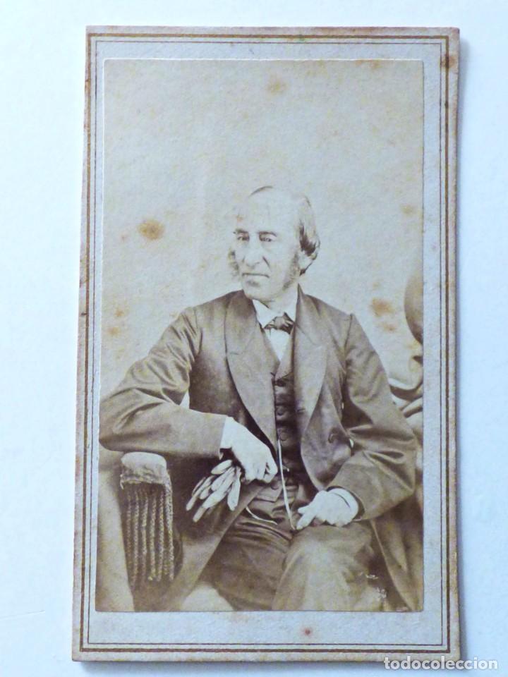 Fotograf&iacute;a antigua: CARTA DE VISITA DEL FOT&Oacute;GRAFO ABRAHAM BOGARDUS. NUEVA YORK 1846