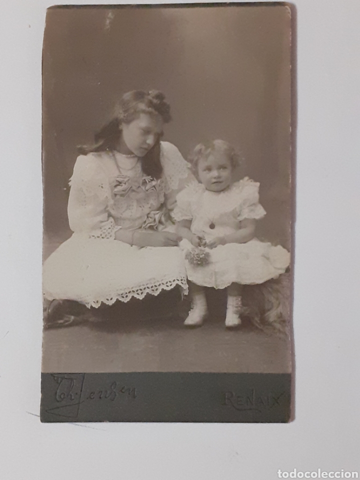 Antique Photography: Carte de visite. Fot&oacute;grafo Th. Jensen. Renaix.