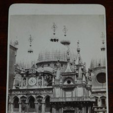 Fotografía antigua: FOTOGRAFIA ALBUMINA CDV DE CARLO PONTI DE VENEZIA, 1870 -1880, DETALLE DEL PALACIO DUCAL, MIDE 10,5. Lote 287401103