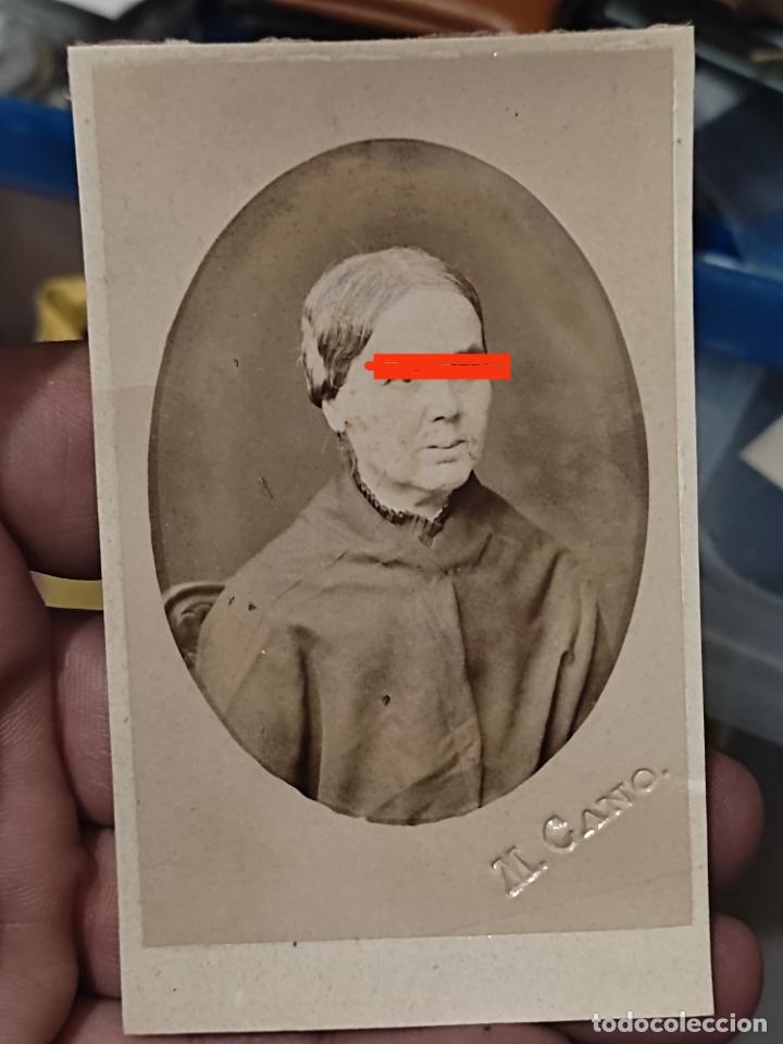 Photographie ancienne: M CANO ESTUDIO CDV SE&Ntilde;ORA DAMA FOTO 10 X 6 CMS