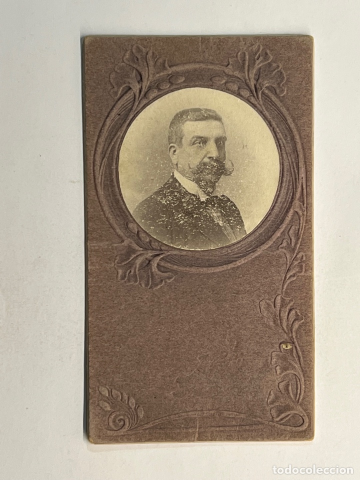 Photographie ancienne: CDV. Carte de Visite. Fotograf&iacute;a Se&ntilde;or de generoso Bigote. Fot&oacute;grafo an&oacute;nimo (h.1920?)