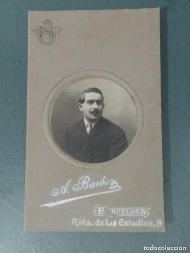 Fotograf&iacute;a antigua: FOTOGRAFIA TARJETA DE VISITA ALB&Uacute;MINA. Fot. A. BAR&Oacute;.