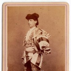 Fotografía antigua: ÚNICA INÉDITA TORERO SALVADOR SÁNCHEZ POVEDANO FRASCUELO GRANADA J LAURENT 1860S TAUROMÁQUIA XIX AA