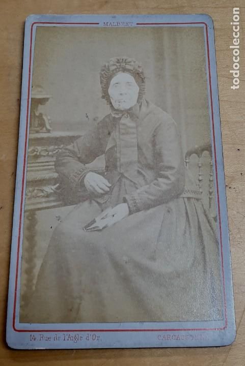 Antique Photography: FOTOGRAF&Iacute;A SE&Ntilde;ORA FOTO MALBRET CARCASSONNE 10,5X6 CM.