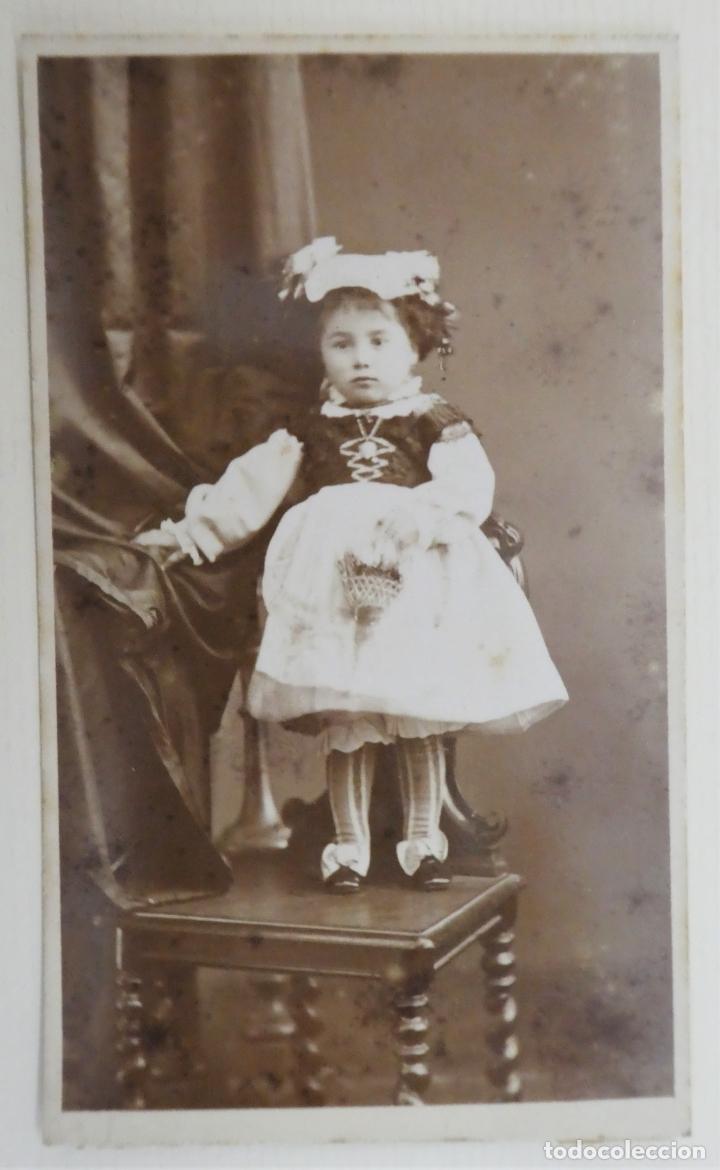 Fotografia antiga: RETRATO DE UNA NI&Ntilde;A ESTUDIO J.GENISCANS - SIGLO XIX