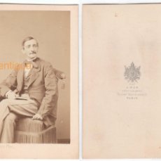 Fotografía antigua: ÚNICA CDV ESCRITOR BENITO PÉREZ GALDÓS? FOTOGRAFÍA A KEN, PARIS. 1870S VS
