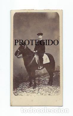 Fotografia antica: CDV. *GO. RETRATO ECUESTRE. SIGLO XIX. FOTOGRAF&Iacute;A FRANCESA. SIERPES, 10. SEVILLA.