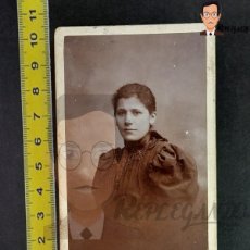 Fotografía antigua: BELLA CHICA JOVEN / CARTE DE VISITE CIRCA 1880 / FOTO ANTIGUA FRANCE / F. GONON SAINT CHAMOND