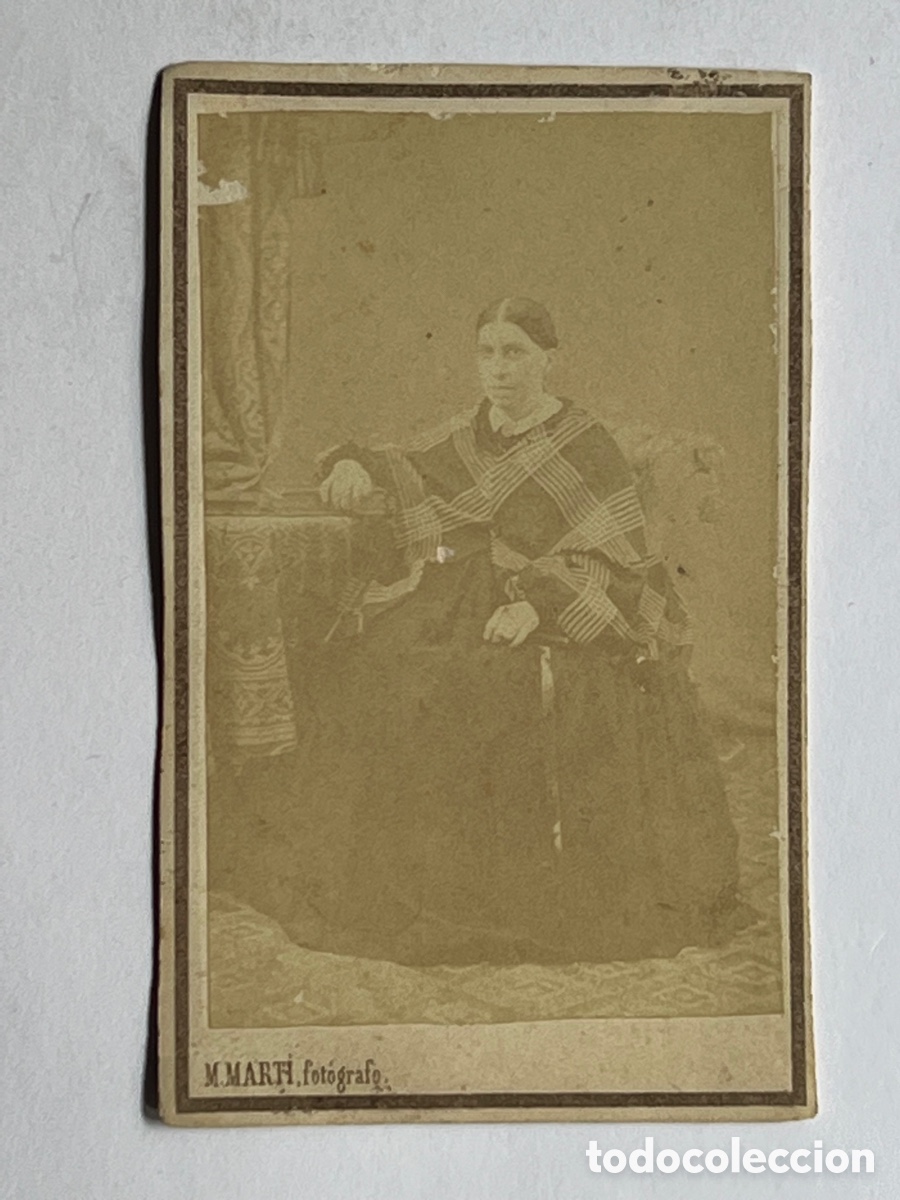 Photographie ancienne: CDV, Carte de Visite, L&aacute; Se&ntilde;ora del Paseo de Gracia.. M. Marti, fot&oacute;grafo&hellip; (fin Siglo XIX)