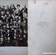 Fotografía antigua: CELEBRIDADES ESPAÑOLAS, DISDERI. MOSAICO. HACIA 1870. CDV.