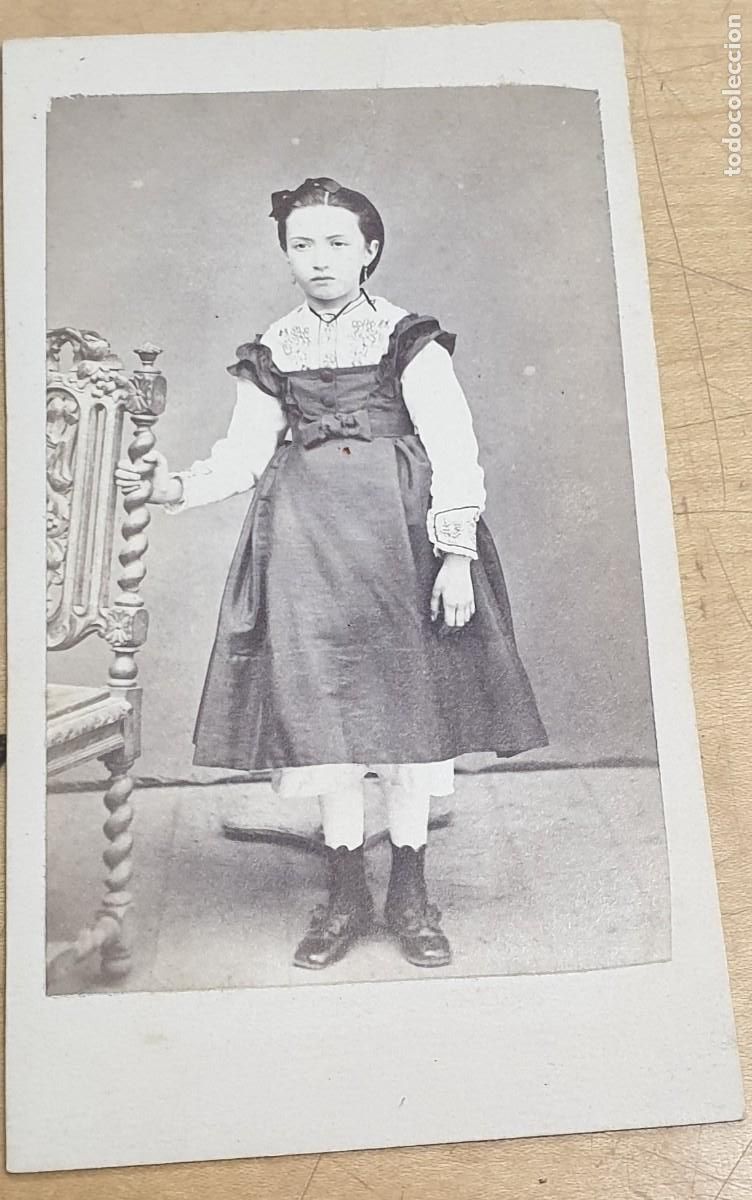 Photographie ancienne: FOTOGRAF&Iacute;A NI&Ntilde;A SIN PIE DE FOT&Oacute;GRAFO 10,5X6 CM.