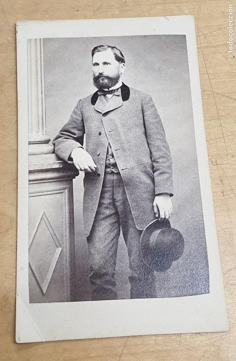 Photographie ancienne: FOTOGRAF&Iacute;A CABALLERO SIN PIE DE FOT&Oacute;GRAFO 10,5X6 CM.